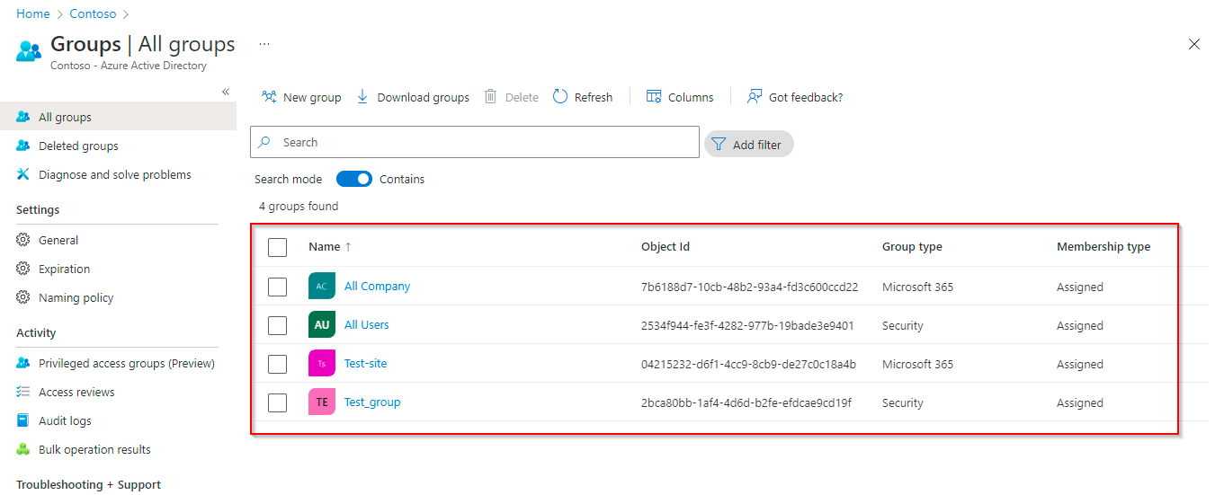 如何將用戶分配給 Azure Active Directory 中的所有可能組?