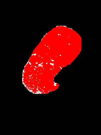 改變與確定顏色接觸的樣本像素的顏色 - python