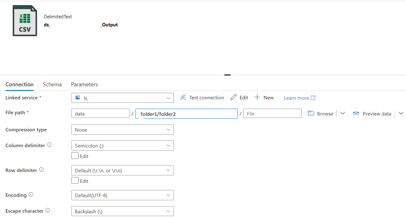 只讀 Azure 資料流源中的特定 csv 檔案