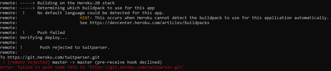 我正在嘗試將機器人上傳到 heroku 服務器,但出現此錯誤: