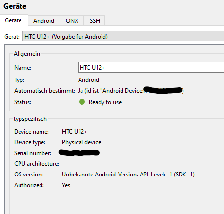 Qt Creator 無法確定物理 android 設備的 CPU 架構