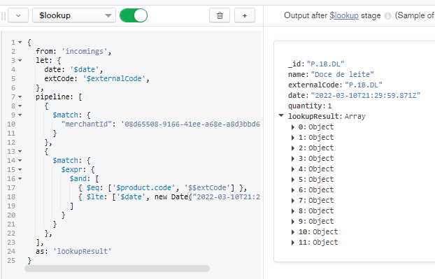 MongoDB聚合查找讓變數問題