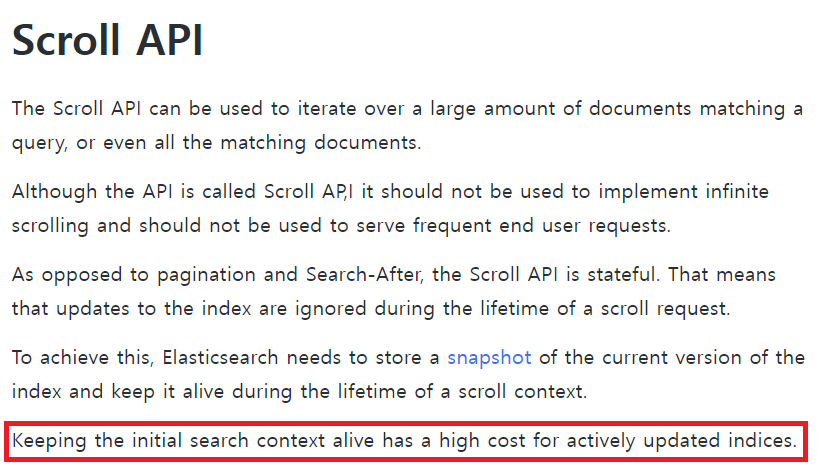 我不明白 elasticsearch 滾動搜索中的解釋