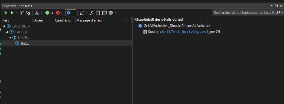 Visual Studio 2022 未運行 XUnit 測驗