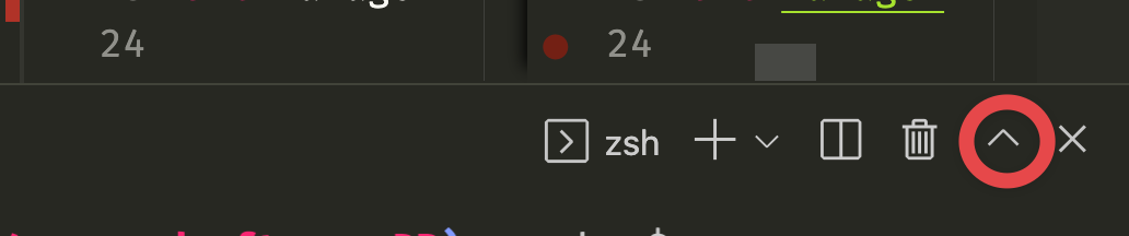 在側面板中最大化 VSCode 中的終端