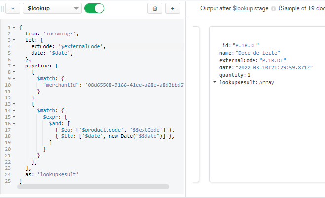MongoDB聚合查找讓變數問題