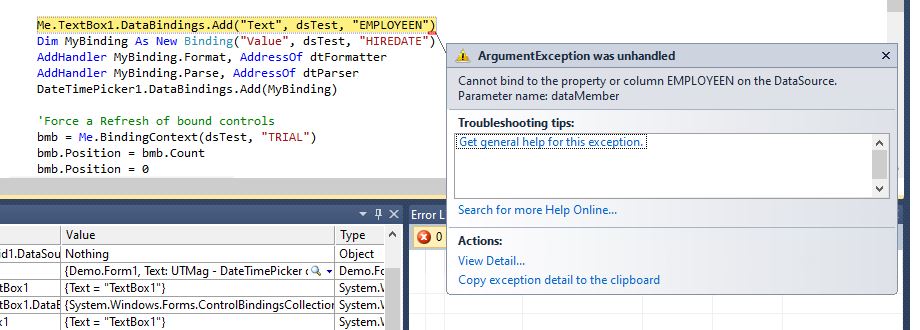 無法系結到 DataSource 上的屬性或列。VB.net