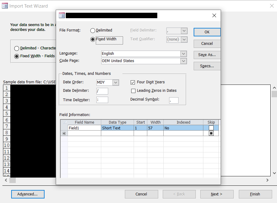 VBA 運行時錯誤 3625 文本檔案規范 Export_Spec 不存在