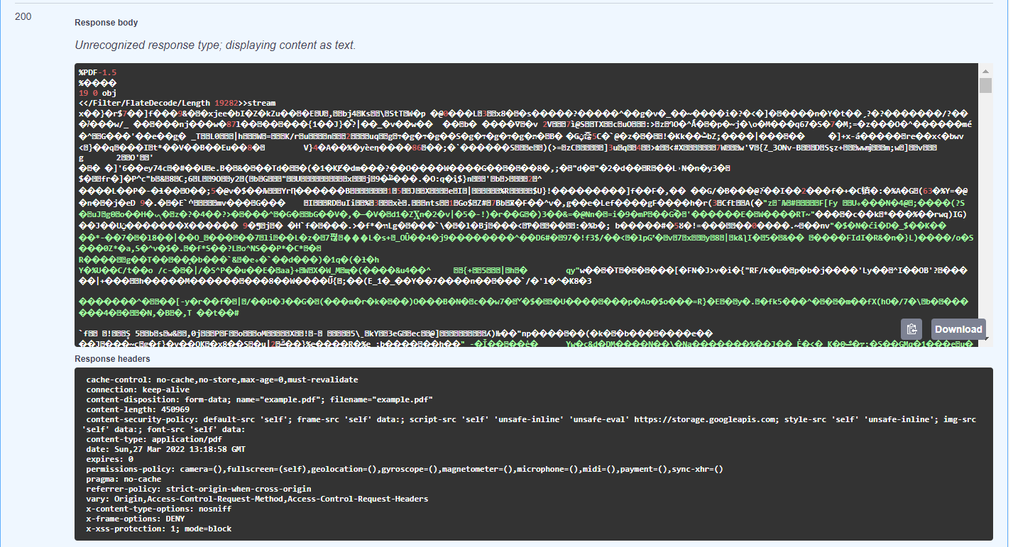 從控制器 Spring Boot 在瀏覽器中預覽 pdf:無法識別的回應型別;將內容顯示為文本