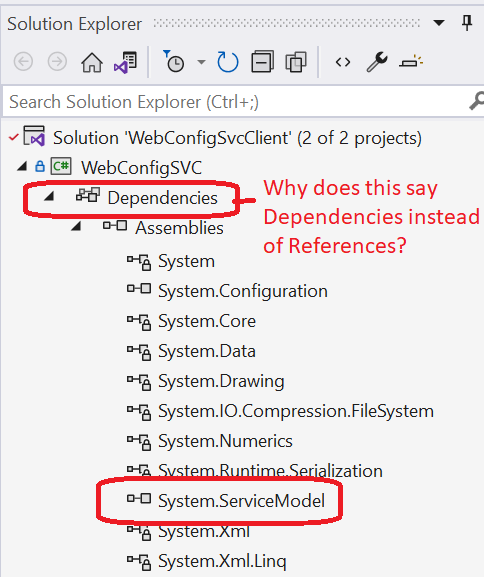 Visual Studio 2022 無法添加服務參考且無程式集參考節點