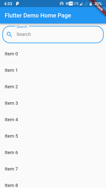 在 Flutter 中制作搜索欄