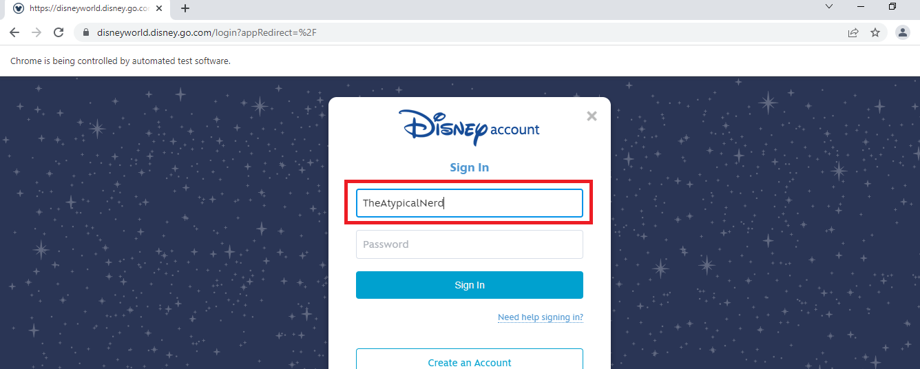 如何在 Disneyworld 登錄頁面中找到電子郵件地址欄位以使用 Selenium (Python) 發送文本