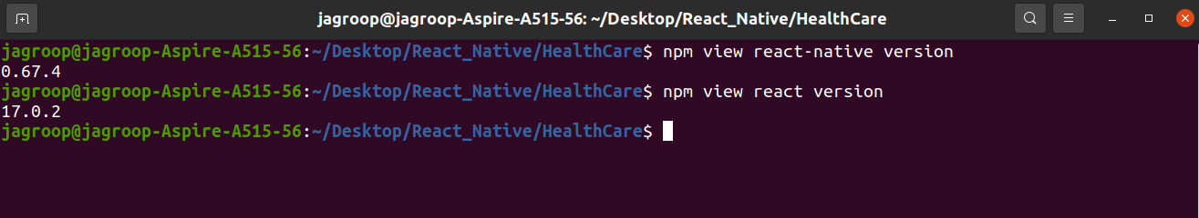 如何知道 react-native 專案中的 React 和 React-Native 版本？