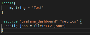 如何在 JSON 檔案中添加 terraform 變數