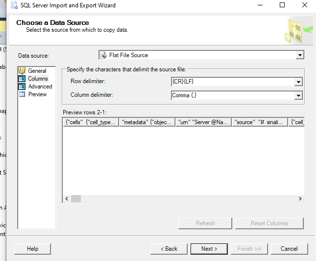 從 .ipynb 檔案匯入 SQL Server Management Studio 備份