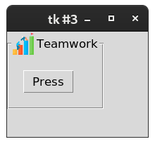 使用 tkinter 在 labelFrame 標題中插入影像