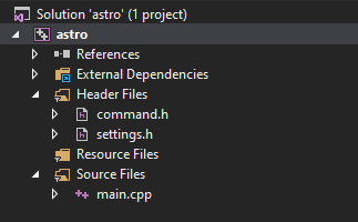Visual Studio 拋出 LNK2019 和解決方案缺少頭檔案/源檔案