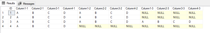 Excel 或 SQL 垂直資料到水平