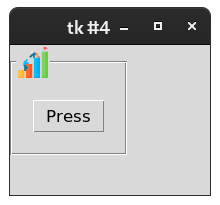 使用 tkinter 在 labelFrame 標題中插入影像