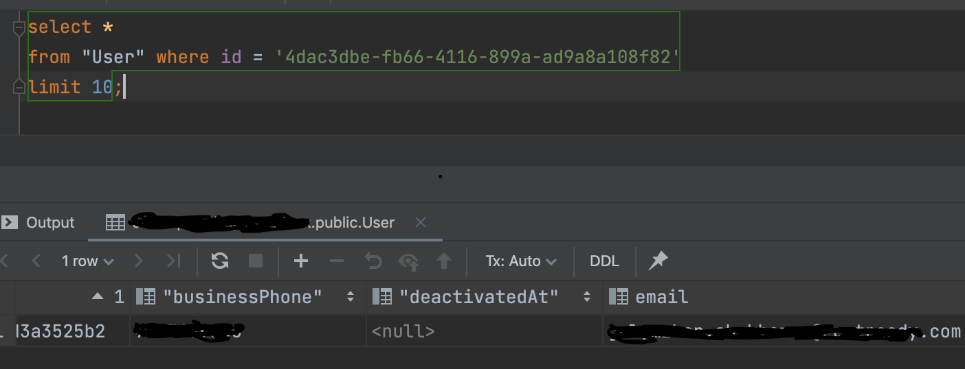 TypeScript：postgres 列不存在
