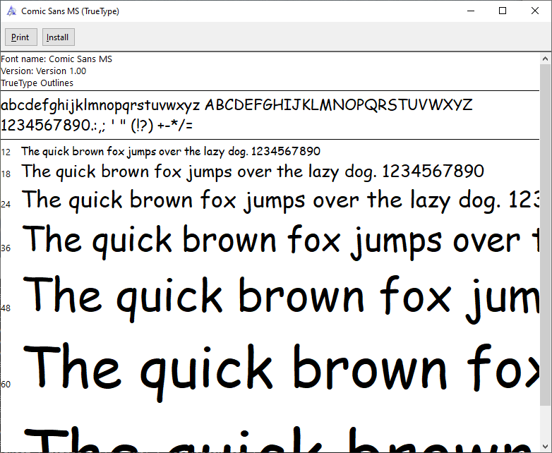 Comic Sans 在 Windows 上的 Google Chrome 中顯示為斜體