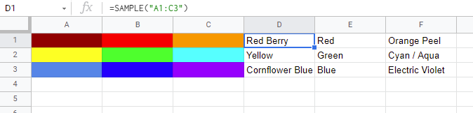 從 HexColor 代碼 Google 表格中獲取顏色名稱
