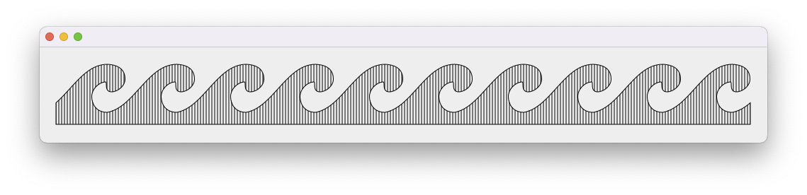 在 JPanel 中創建希臘波浪的 Java 程式