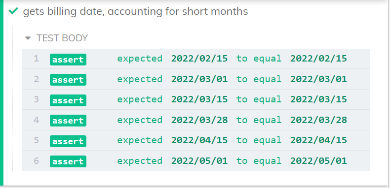 CYPRESS:考慮到像二月(28 天)這樣的月份和有 30 天的月份,如何在我的當前日期上增加一個月?
