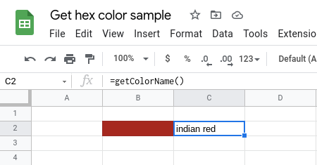 從 HexColor 代碼 Google 表格中獲取顏色名稱