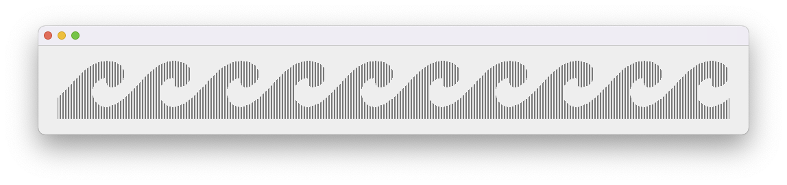 在 JPanel 中創建希臘波浪的 Java 程式