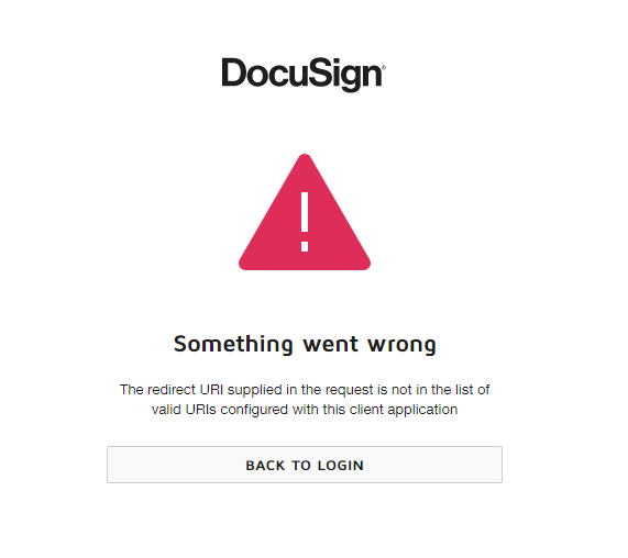 為什么我無法針對 DocuSign 驗證我的應用程式?