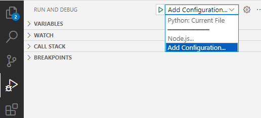 python代碼使用組態檔運行，如何除錯？