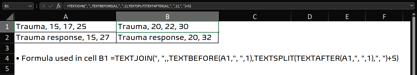 將值添加到 MS Excel 中同一單元格中的不同整數