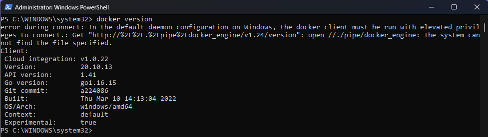 Docker 守護程式未在 Windows 11 上運行