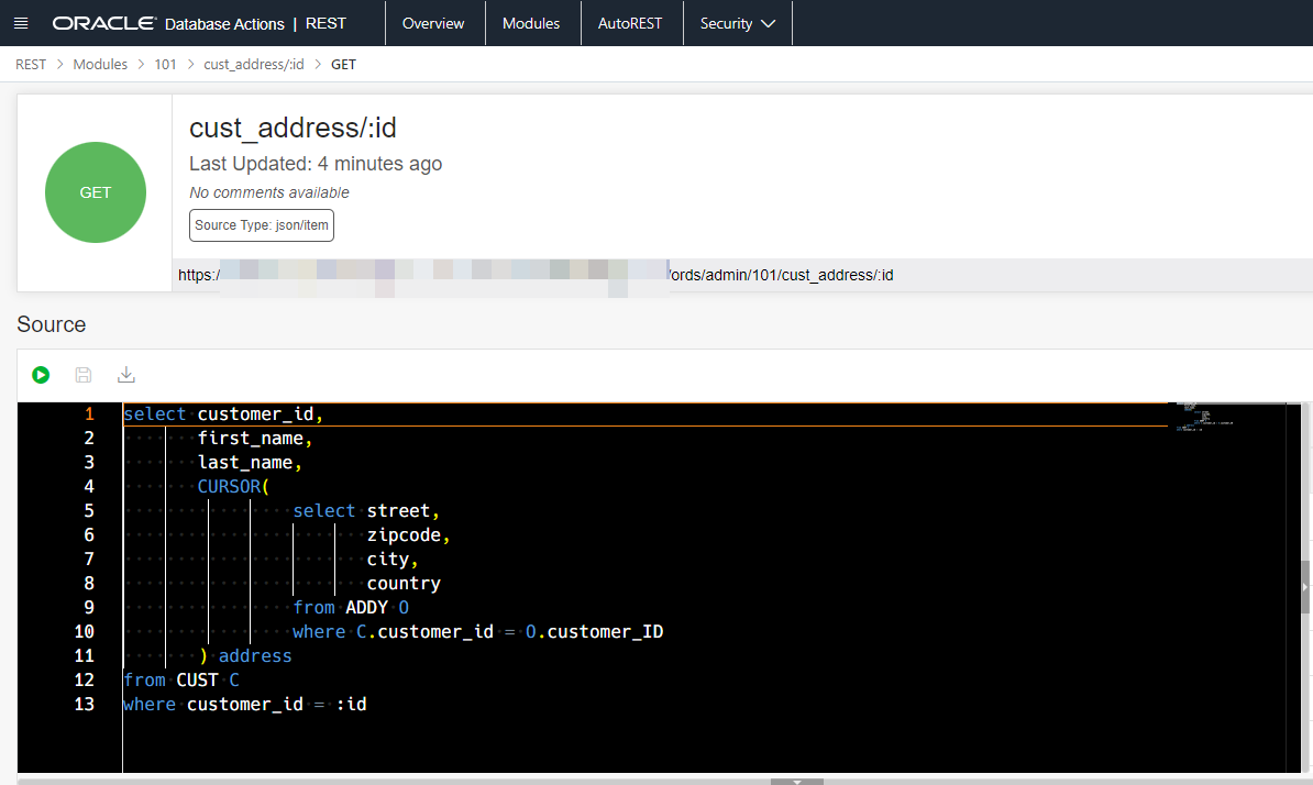 Oracle Rest API 多行