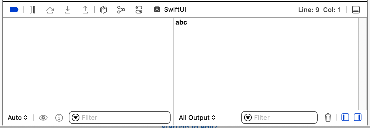 如何在 Xcode 13 中使用 Swift UI 列印到除錯區域？