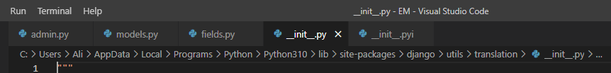 VSCode 中的 Django 目錄不一樣