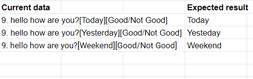 在 [] 中提取 Google 表格中的文本