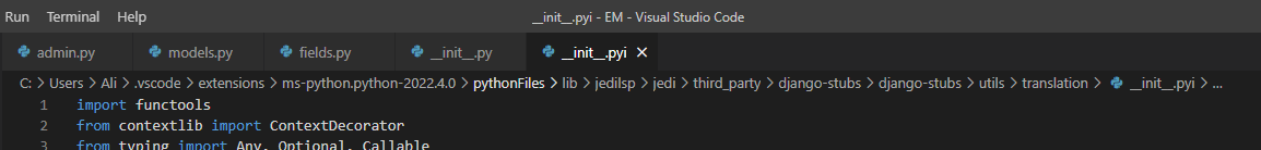 VSCode 中的 Django 目錄不一樣