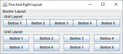 GridBagLayout 在按鈕/交錯/可變列之間添加空間?