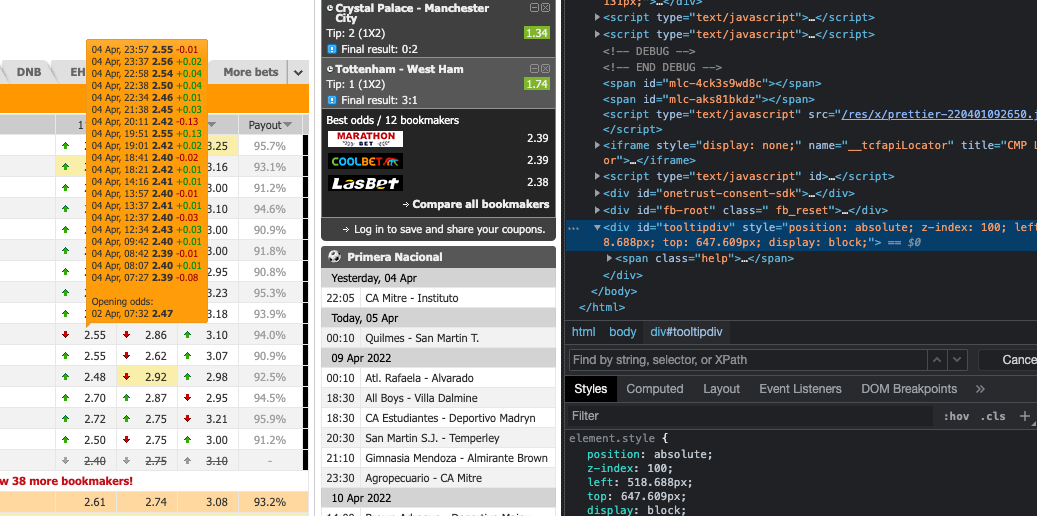 Python Selenium沒有這樣的元素:移動到元素操作后無法使用xpath定位元素