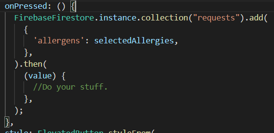 將陣列附加到 Flutter Firestore