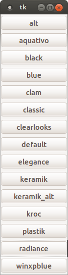 在 Class、Tkinter、ttkThemes、ThemedTk Python 中使用時如何更改整個應用程式的主題