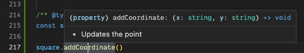 如何在 JSDoc（或 TypeScript？）中記錄函式自定義型別并參考它們以便 VSCode IntelliSense 作業