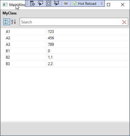 WPF DataGrid，如何將類屬性系結為行？