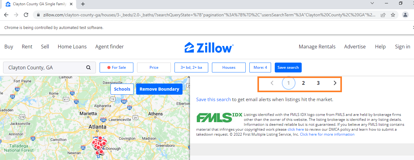 如何使用 Selenium 向下滾動瀏覽 zillow 網頁的右側