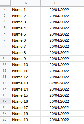 Google Sheet App Script：將一個作業表中的兩個值匹配到另一個作業表，然后在它們匹配時設定一個值