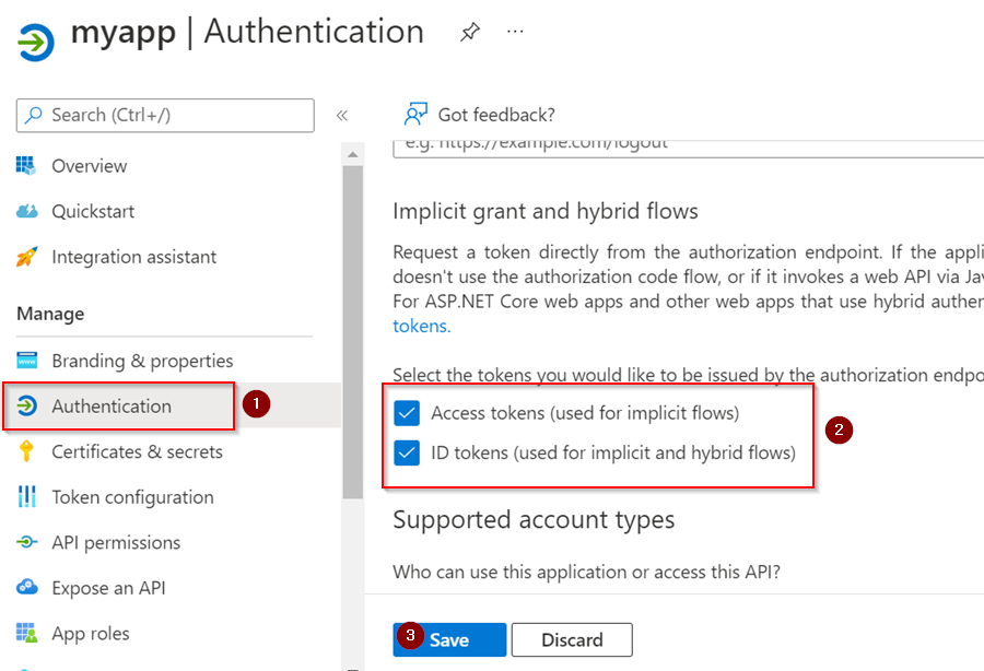 Azure 注冊應用程式錯誤:用戶或管理員未同意使用 ID 的應用程式
