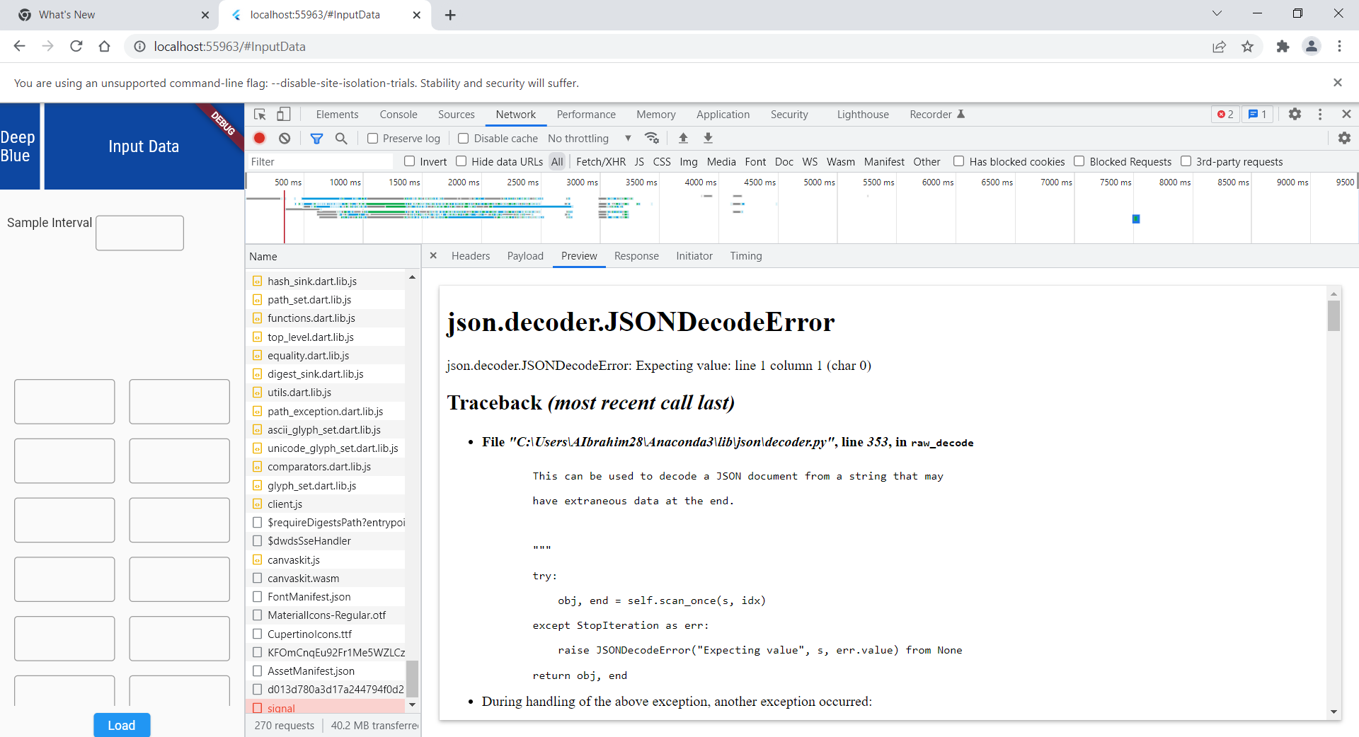 POST 請求在 Python 后端被阻止。GET 請求作業正常