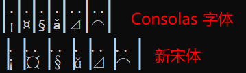 不同字體顯示不一致